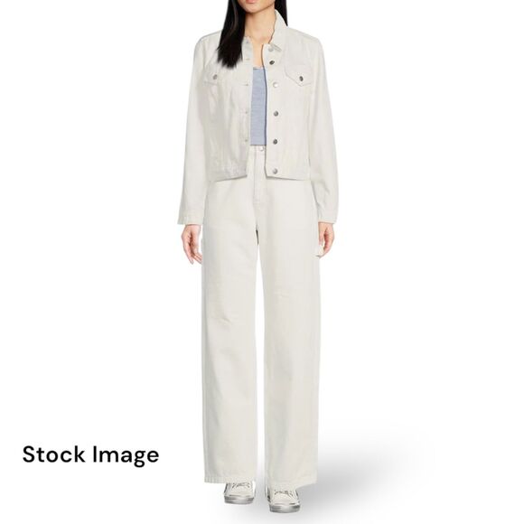 CHELSEA & VIOLET Olivia Denim High Rise‎ 5 Pocket Carpenter Jean Wm Sz 26 White - Picture 5 of 5